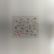 3D Sticker farbig weiss XF 389